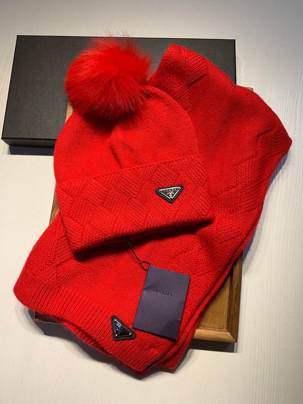 Prada Beanie Set ID:202111a213